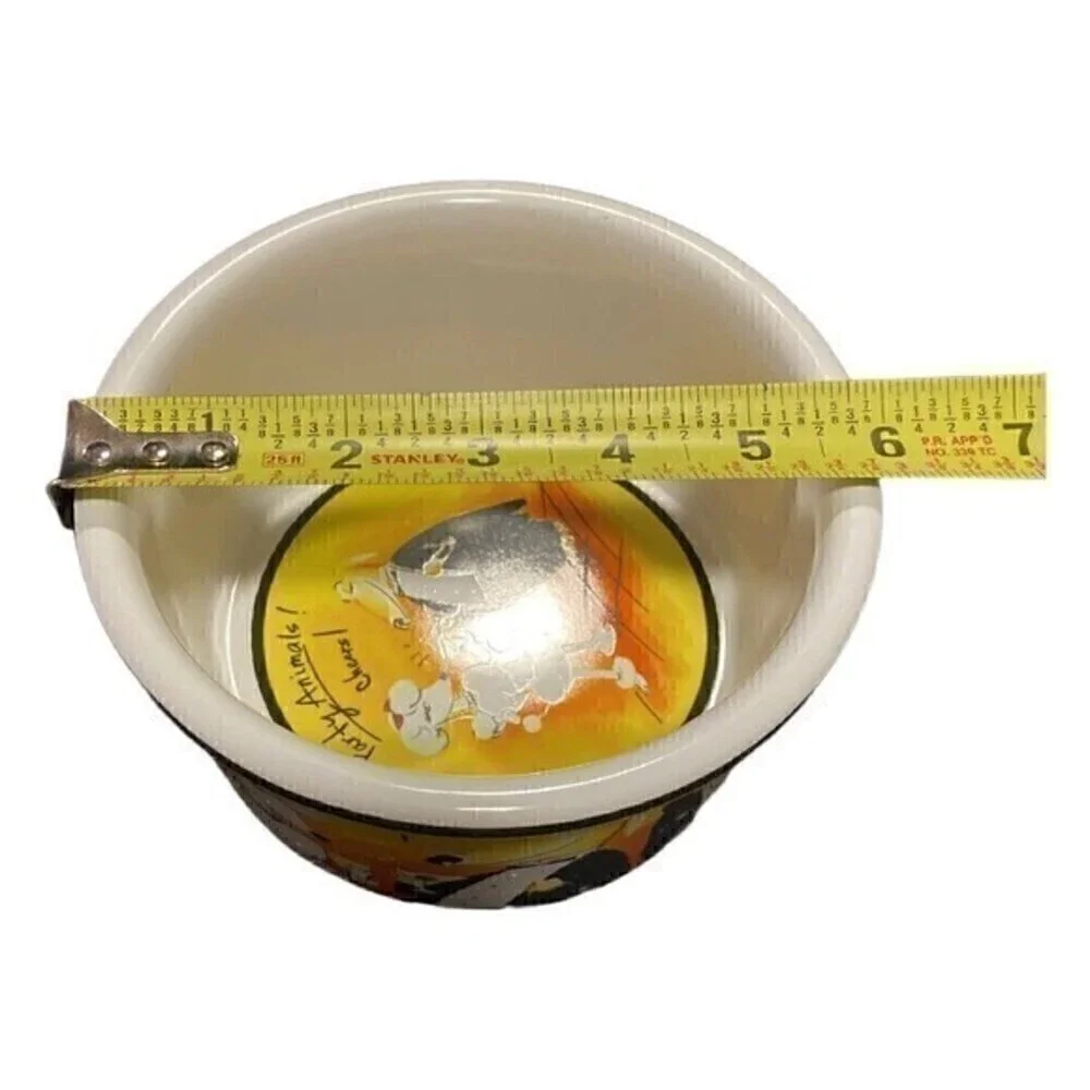 Tracy Flickinger Dog Food Bowl PARTY ANIMALS! CHEERS! Certif Int'l PARTY POOCH!